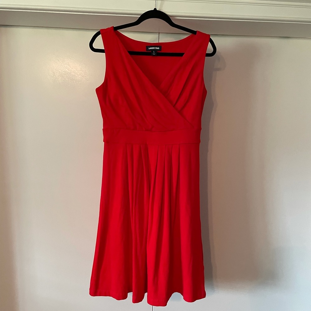 NWOT Fiery Red Lands’ End dress!